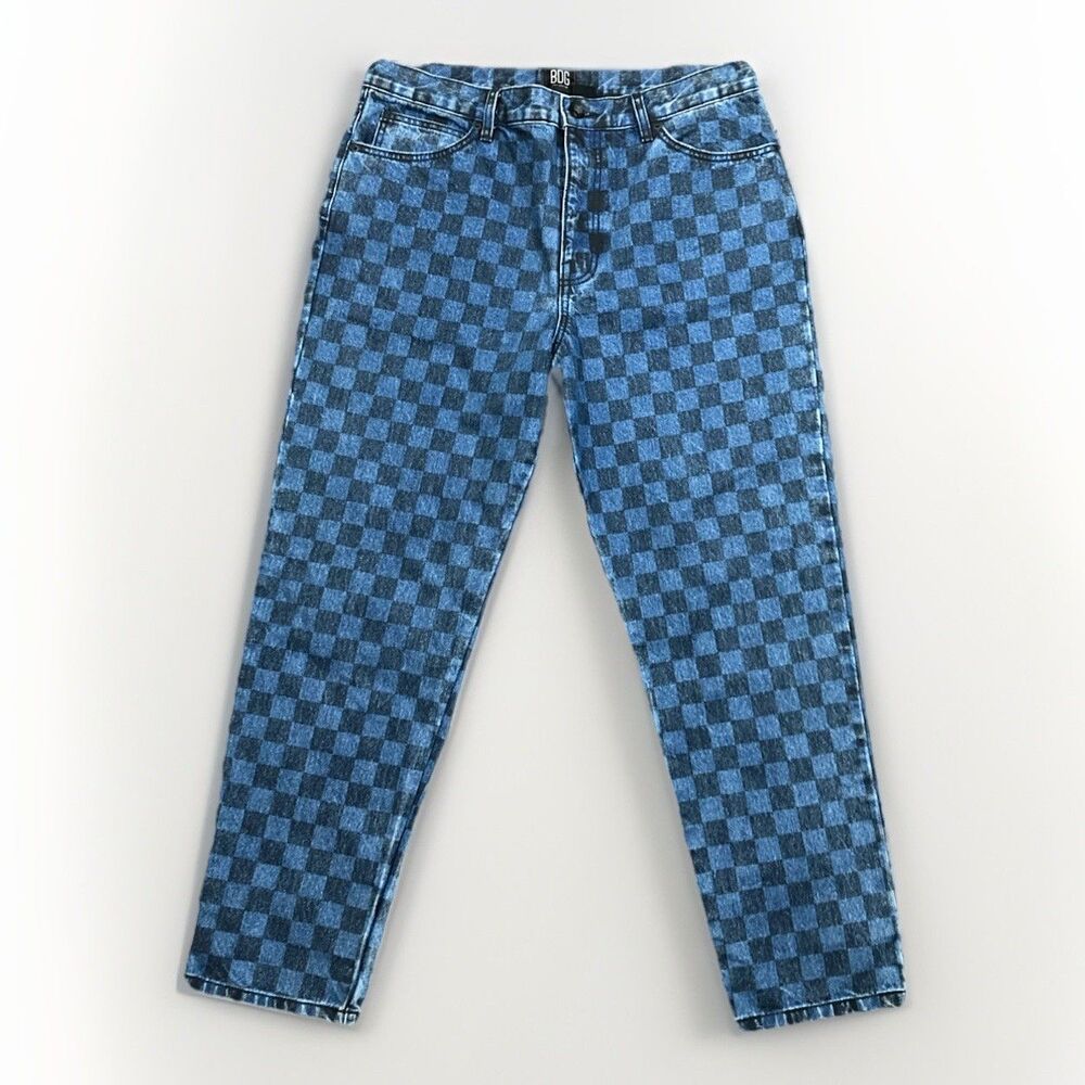 Urban Outfitters Checkerboard Skinny Jeans in Blue